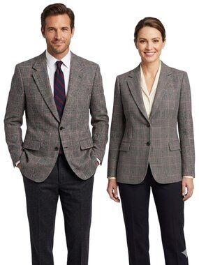 Glenn Plaid 100% Cashmere Exclusively For Saks Fifth Avenue Blazer Size S